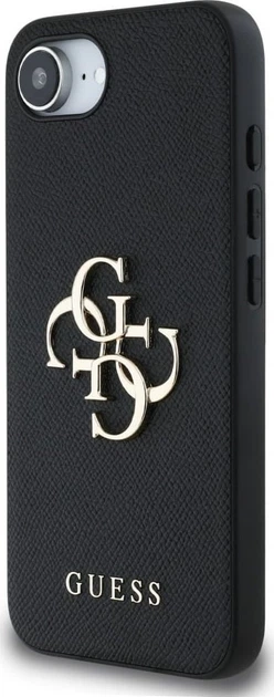 Панель Guess Grained Big 4G Logo Small Classic Logo для Apple iPhone 16e Black (GUHCPSE4PGT4MBK) - зображення 5