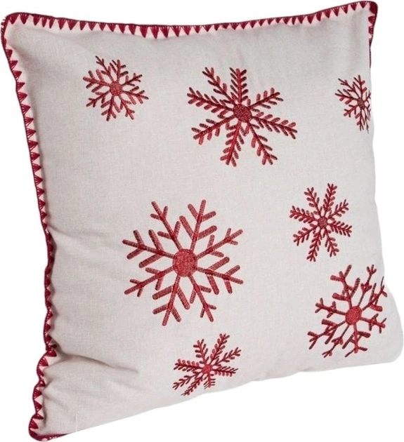 Наволочка Homla Oriel у червоні сніжинки 45 x 45 см (5906496709142) - зображення 2