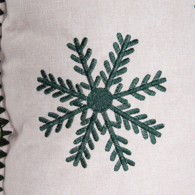 Наволочка Homla Oriel у зелені сніжинки 45 x 45 см (5906496709319) - зображення 4