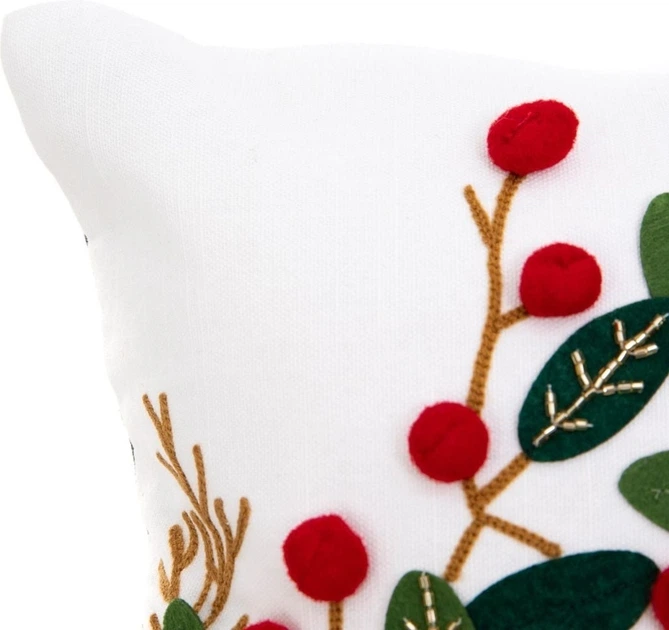 Poszewka Homla Fosti z haftowanym wiankiem 45 x 45 cm (5904183862798) - obraz 2