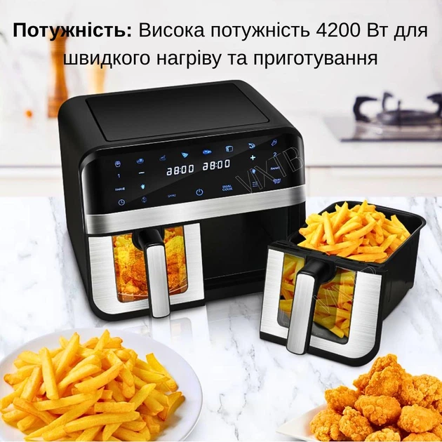Аэрогриль с двумя корзинами по 6л Zepline ZP-0218 Двухкамерная