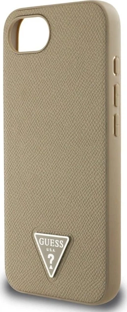 Панель Guess Grained Triangle with MagSafe для Apple iPhone 16e Brown (GUHMPSE4PGTSPSW) - зображення 6