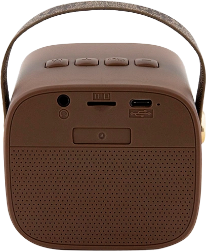 Głośnik przenośny Guess Speaker mini Script Logo with Strap Brown (3666339170196) - obraz 3