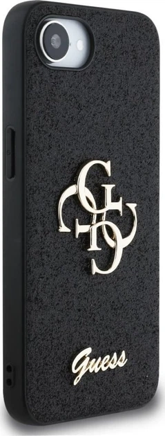Панель Guess Glitter Script Big 4G для Apple iPhone 16e Black (GUHCPSE4HG4SGK) - зображення 3