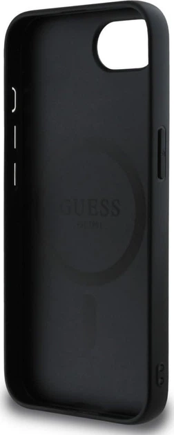 Панель Guess Grained Gold Ring with MagSafe для Apple iPhone 16e Black (GUHMPSE4PGHSMMK) - зображення 7