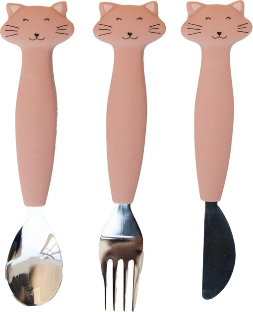 Zestaw sztućców Trixie Kotek silikonowych 3 szt (5400858964540) - obraz 1