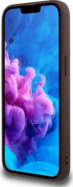 Панель Guess 4G Collection Leather Metal Logo with MagSafe для Apple iPhone 16e Brown (GUHMPSE4G4GFRW) - зображення 5