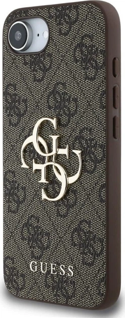 Панель Guess 4G Big Metal Logo для Apple iPhone 16e Brown (GUHCPSE44GMGBR) - зображення 4