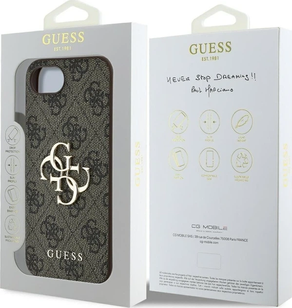 Панель Guess 4G Big Metal Logo для Apple iPhone 16e Brown (GUHCPSE44GMGBR) - зображення 8