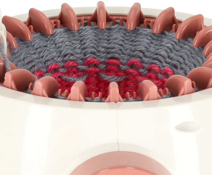 Zestaw kreatywny KIK Maszyna do szycia krosno dziewiarska 22-igłowa + 2 kłębki włóczki (5903039753808) - obraz 9