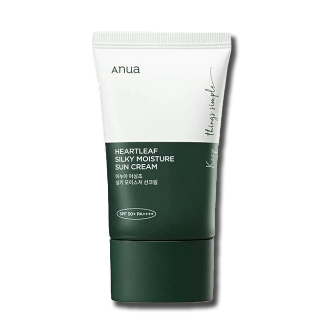 Увлажняющий солнцезахисний крем Anua Heartleaf Silky Moisture Suncream 50ml - Фото 1 Увлажняющий солнцезахисний крем Anua Heartleaf Silky Moisture Suncream 50ml - зображення 1