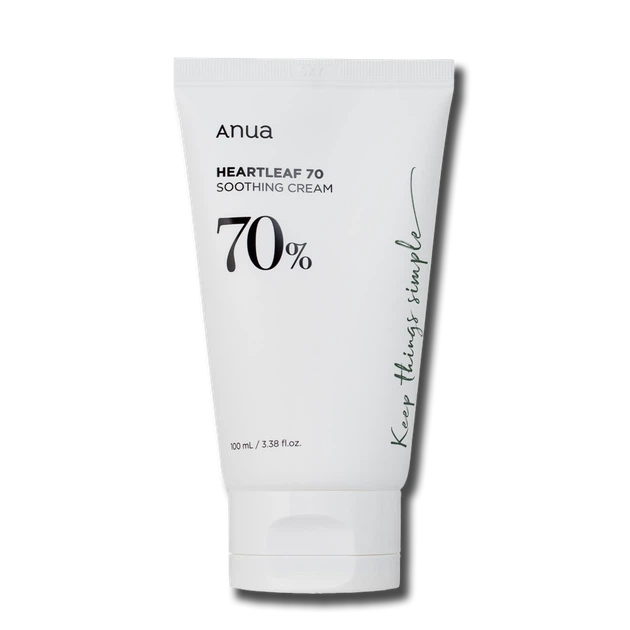 Пом'якшувальний крем для обличчя з екстрактом хауттюйнії Anua Heartleaf 70% Soothing Cream 100ml - Фото 1 Пом'якшувальний крем для обличчя з екстрактом хауттюйнії Anua Heartleaf 70% Soothing Cream 100ml - изображение 1