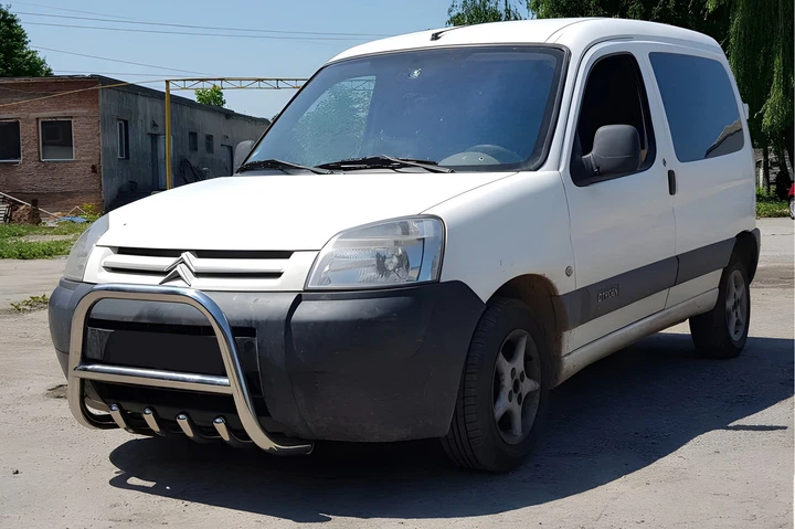 Кенгурятник WT003 (нерж.) 60 мм для Peugeot Partner 1996-2008 рр - зображення 2
