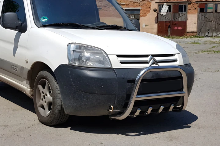 Кенгурятник WT003 (нерж.) 60 мм для Peugeot Partner 1996-2008 рр - зображення 3