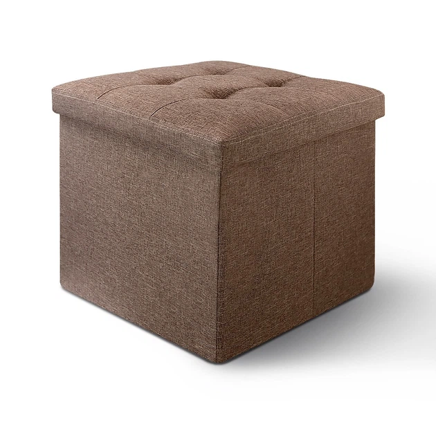 Пуф для хранения текстильный складной MBM HOME TH-03 BROWN коричневый - изображение 11