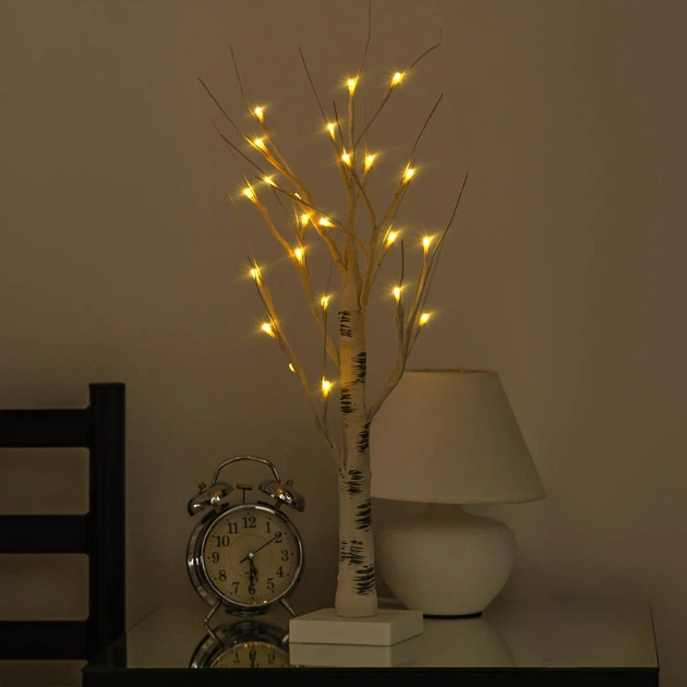 Дерево светодиодное на батарейках MBM HOME DH-LAMP-01 WHITE 60 см белое - изображение 3