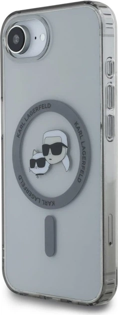 Панель Karl Lagerfeld IML Metal Karl & Choupette Head with MagSafe для Apple iPhone 16e Black (KLHMPSE4HLSKCK) - зображення 4