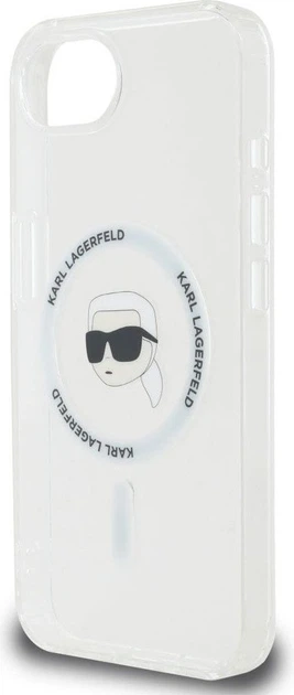 Панель Karl Lagerfeld IML Metal Karl Head with MagSafe для Apple iPhone 16e White (KLHMPSE4HLSKIH) - зображення 6