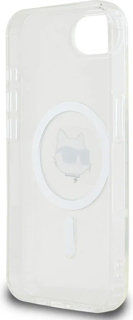 Панель Karl Lagerfeld IML Metal Choupette Head with MagSafe для Apple iPhone 16e White (KLHMPSE4HLSCHH) - зображення 7