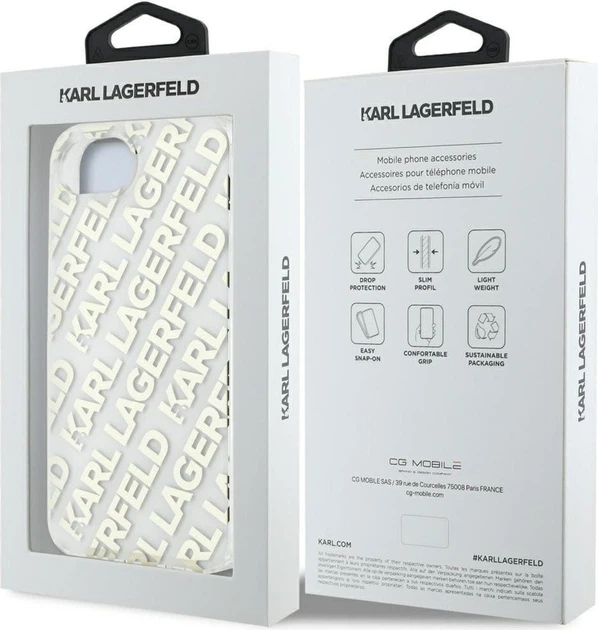 Панель Karl Lagerfeld IML Repeat Logo для Apple iPhone 16e Gold (KLHCPSE4HKFOEMD) - зображення 8