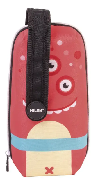 Piórnik owalny Milan Aliens 5 w 1 z nadzieniem Czerwony (8411574108696) - obraz 1