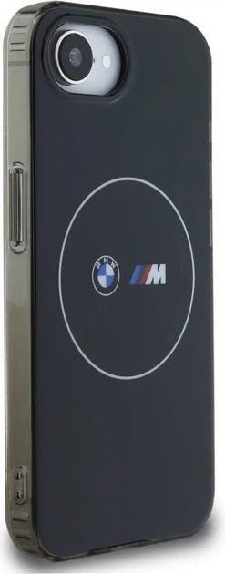 Etui plecki BMW IML Metal White Circle with MagSafe do Apple iPhone 16e Black (BMHMPSE424HBMKH) - obraz 3