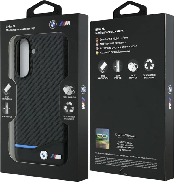 Etui plecki BMW M Carbon do Samsung Galaxy A56 Black (BMHCSA5622NBCK) - obraz 7