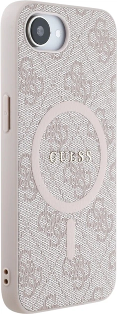 Etui plecki Guess 4G Ring Classic Logo MagSafe do Apple iPhone 16e Pink (GUHMPSE4G4GFRP) - obraz 3