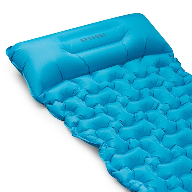 Materac dmuchany Spokey AIR BED 941061 trekkingowy 213 x 62 x 6 cm Niebieski (5905339410610) - obraz 3