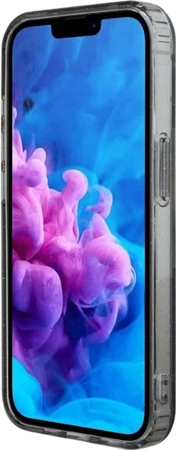 Панель Guess IML Metal Glitter Flowers Triangle MagSafe для Apple iPhone 16e Black (GUHMPSE4HFLPEDK) - зображення 4