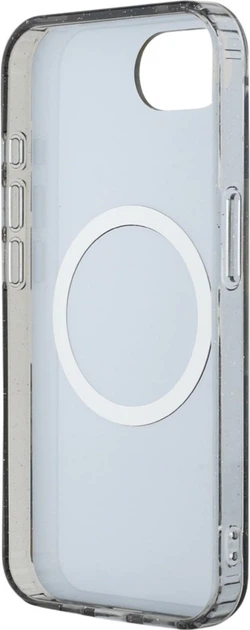 Панель Guess IML Metal Glitter Flowers Triangle MagSafe для Apple iPhone 16e Black (GUHMPSE4HFLPEDK) - зображення 6