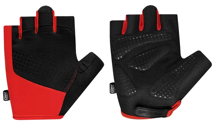 Велосипедні рукавички Spokey Avare 941081 чоловічі L Чорно-Червоні (5905339410818) - зображення 1