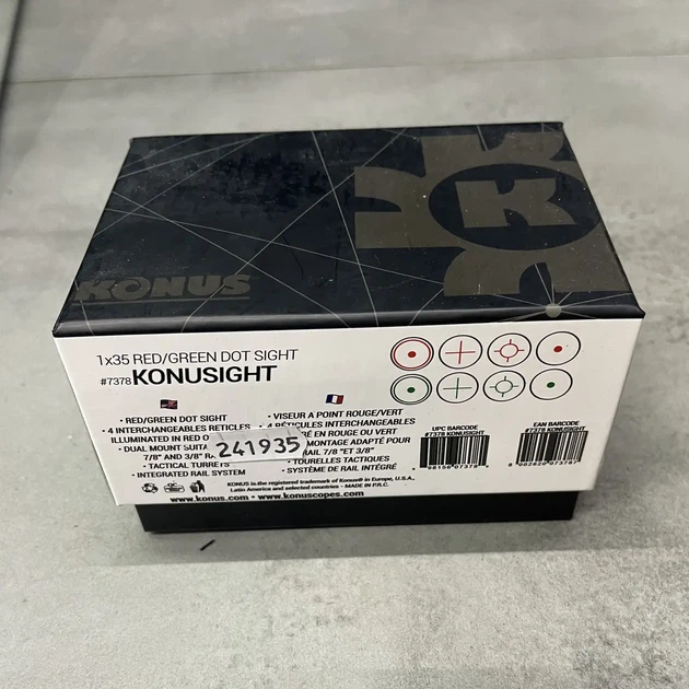 Приціл коліматорний KONUS KONUSIGHT 1x35 (4МОА), кріплення: на планку Вівер (7/8”), ластівчин хвіст - зображення 7
