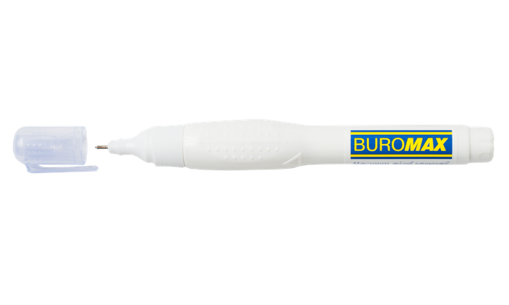 Коректор-ручка Buromax 12мл з металевим наконечником (BM.1034) - Фото 1 Коректор-ручка Buromax 12мл з металевим наконечником (BM.1034) - зображення 1