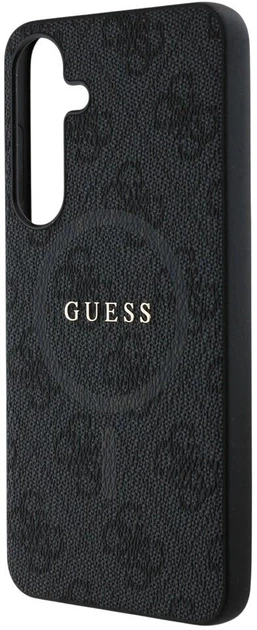 Панель Guess Leather 4G Colored Ring Classic Logo MagSafe для Samsung Galaxy S25 Black (3666339449483) - зображення 5