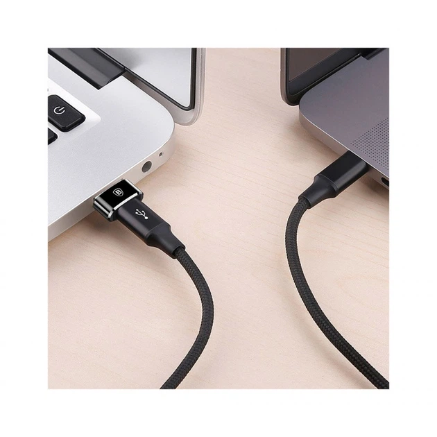 Перехідник USB 2.0 AF to USB-C black Baseus (CAAOTG-01) (341504) - зображення 6