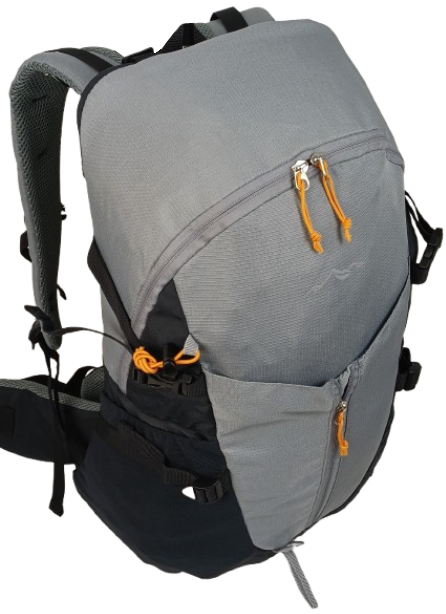 Спортивный трекинговый рюкзак с дождевиком 25L ASCE серый Adventuridge (2000003461097) - изображение 4