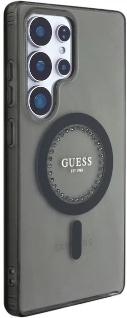Панель Guess Rhinestones Printed Classic Logo MagSafe для Samsung Galaxy S25 Ultra Black (3666339449537) - зображення 4