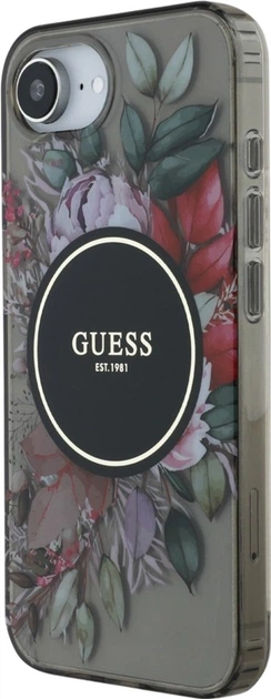 Панель Guess IML Flowers MagSafe для Apple iPhone 16e Black (GUHMPSE4HFWBRCEK) - зображення 2