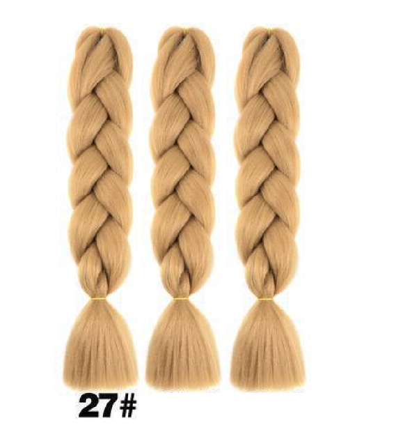Канекалон Jumbo Braid однотонний теплий беж коса довжина 60 см Вага 100 грам Термостійкий 27# - зображення 2