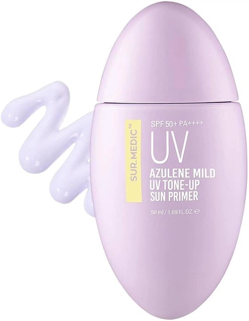 Солнцезащитный праймер SUR.MEDIC Azulene Mild UV Tone-Up Sun Primer SPF50+ PA++++ 50 мл срок годности до 01.01.2026 - Фото 1 Солнцезащитный праймер SUR.MEDIC Azulene Mild UV Tone-Up Sun Primer SPF50+ PA++++ 50 мл срок годности до 01.01.2026 - изображение 1
