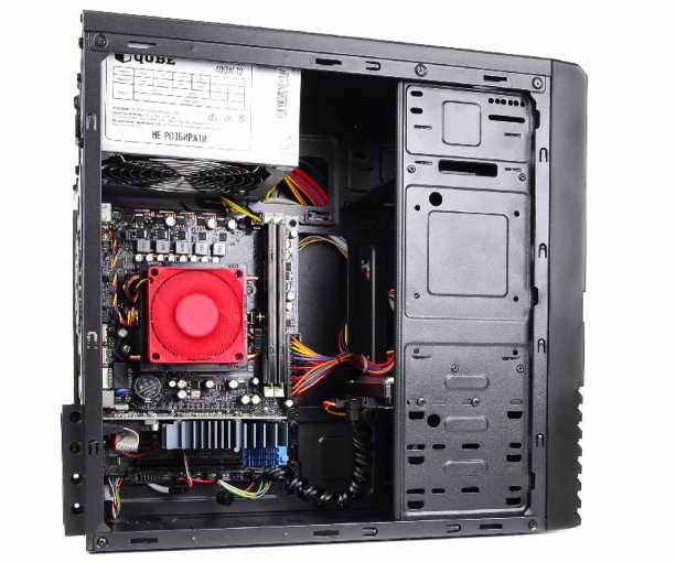 Комп'ютер QUBE QB05M U3 Tower / AMD Athlon 200GE (2(4) ядра по 3.2 GHz) / 4GB DDR4 (2400 MHz) / 120GB SSD / 400W / PRIME A320M-R - зображення 3