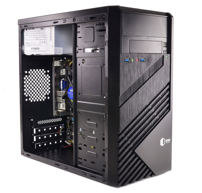 Комп'ютер QUBE QB05M U3 Tower / AMD Athlon 200GE (2(4) ядра по 3.2 GHz) / 4GB DDR4 (2400 MHz) / 120GB SSD / 400W / PRIME A320M-R - зображення 4