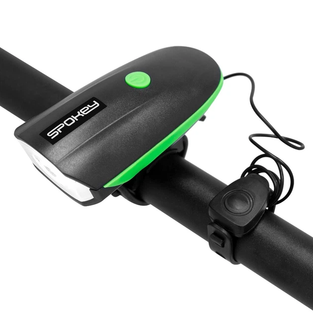 Lampka rowerowa Spokey RAINI 942714 z klaksonem (5905339427144) - obraz 3