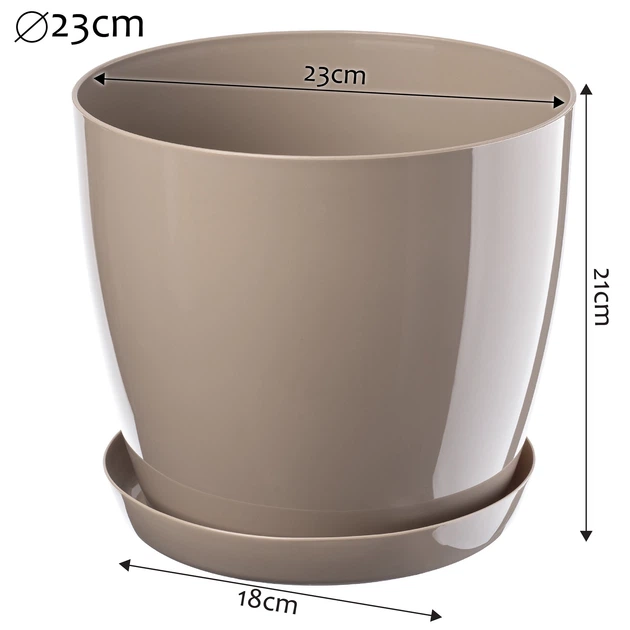 Квітковий горщик з підставкою Kadax Agen K10584 3 шт - зображення 3