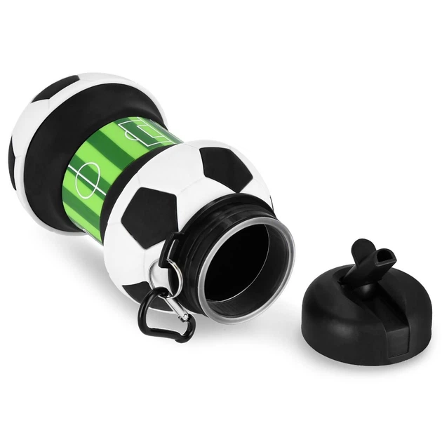 Butelka na wodę Spokey CORT 943235 Silikonowa składana 520 ml Football (5905339432353) - obraz 4
