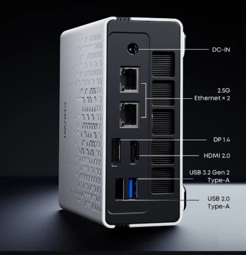 Неттоп Chuwi UBox, White/Black, Ryzen 5 6600H (6x3.3-4.5 GHz), 16Gb DDR5 5600 MHz, 512Gb SSD NVMe, Radeon 660M, WiFi 6, Bluetooth 5.3, 2x2.5GLan, 1xType-C / 3xUSB 3.2 / 1xUSB 2.0, HDMI/DP, Windows 11 Pro, кріплення VESA у комплекті (CWI604) - изображение 4