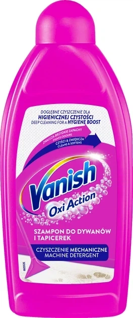 Средство Vanish Oxi Action для моющих пылесосов и ручной чистки ковров и тканей мебели, 500 мл - Фото 1 Средство Vanish Oxi Action для моющих пылесосов и ручной чистки ковров и тканей мебели, 500 мл - изображение 1