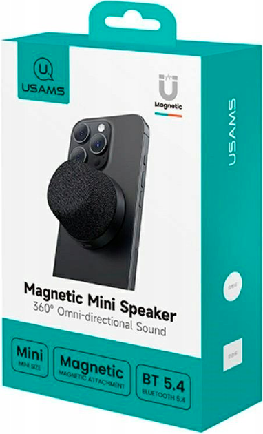 Портативна колонка Usams YX016 MagSafe Black (6958444995397) - зображення 4