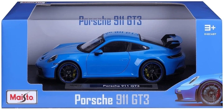 Metalowy model samochodu Maisto 1:18 Porsche 911 GT3 36458BU (90159364580) - obraz 1